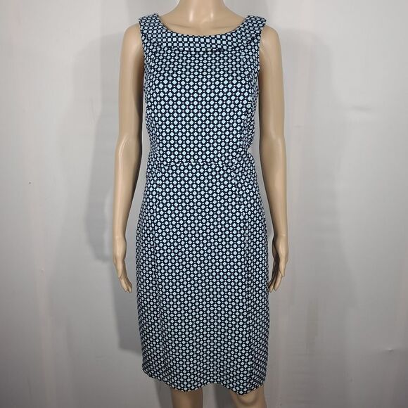 Lands' End Blue Dimond Bodycon Dress - Picture 2 of 9